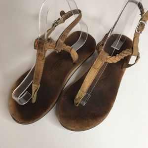 Rainbow strappy sandals leather beach casual comfortable Sz 6.5 - 7.5